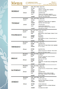 Winter 2015 Menu Week 1